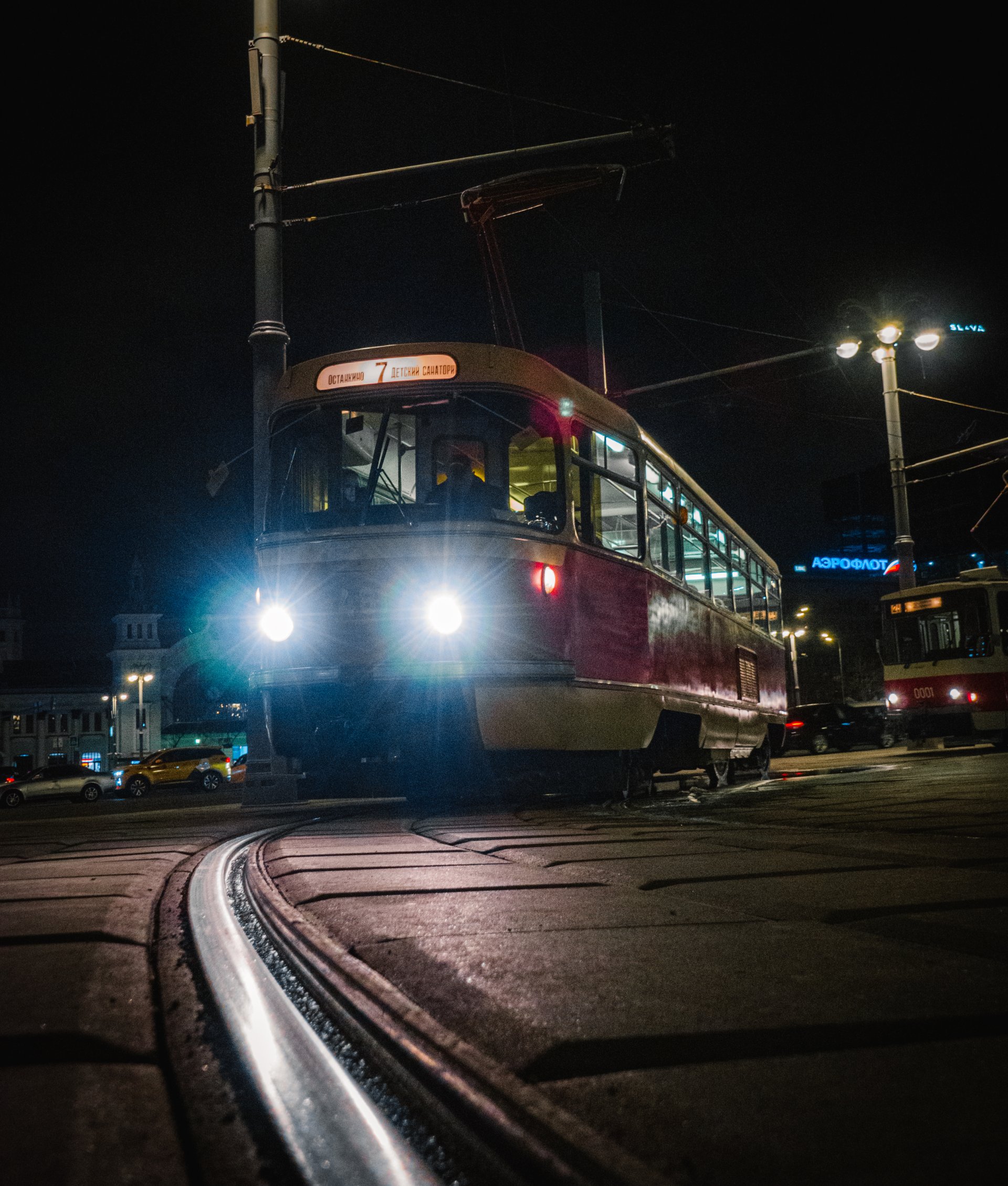 The Czech Tatra T3SU tram has long been a symbol of Moscow city transport.