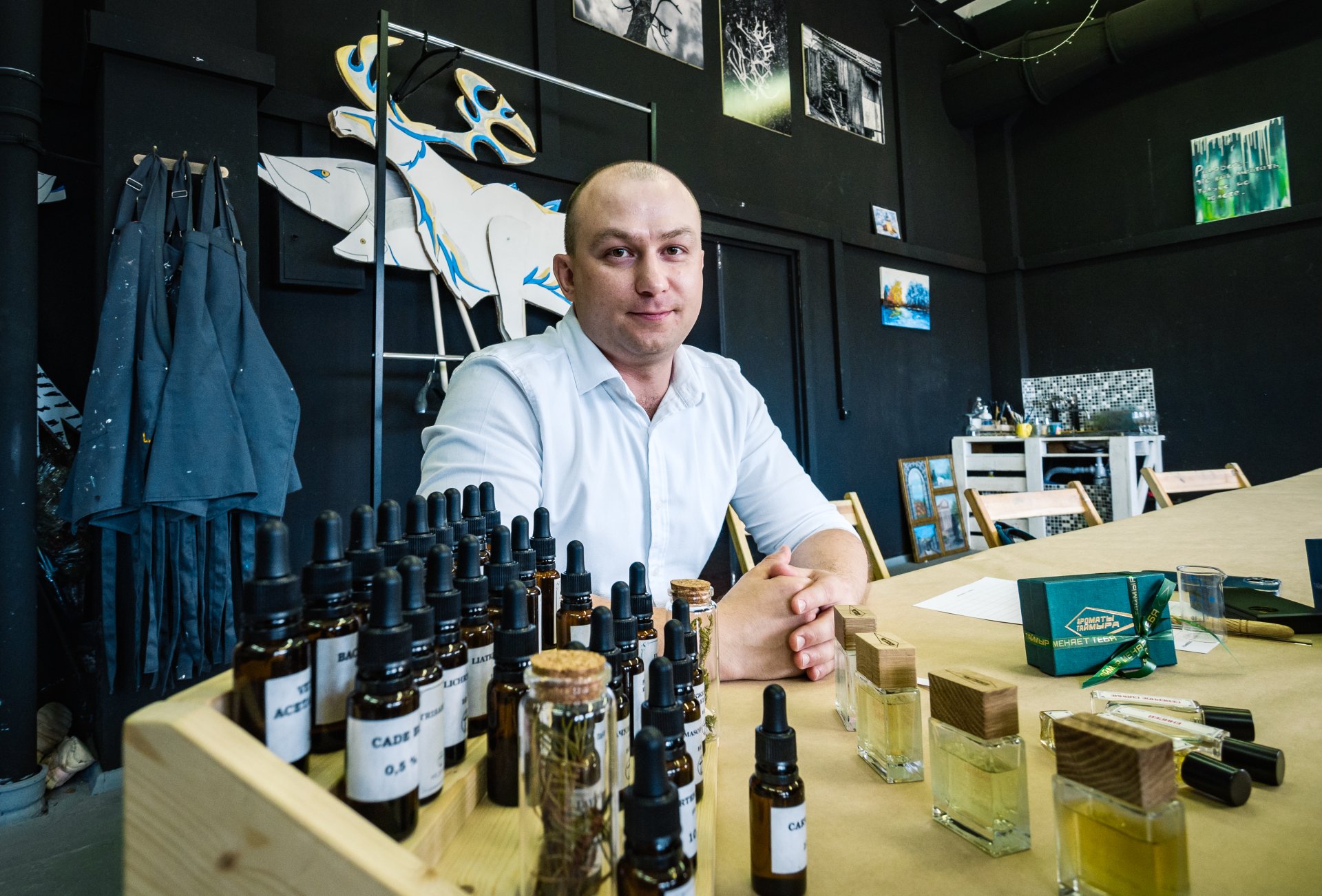 Perfumer Alexey Boltachev, formerly an employee of one of the mines of Norilsk.