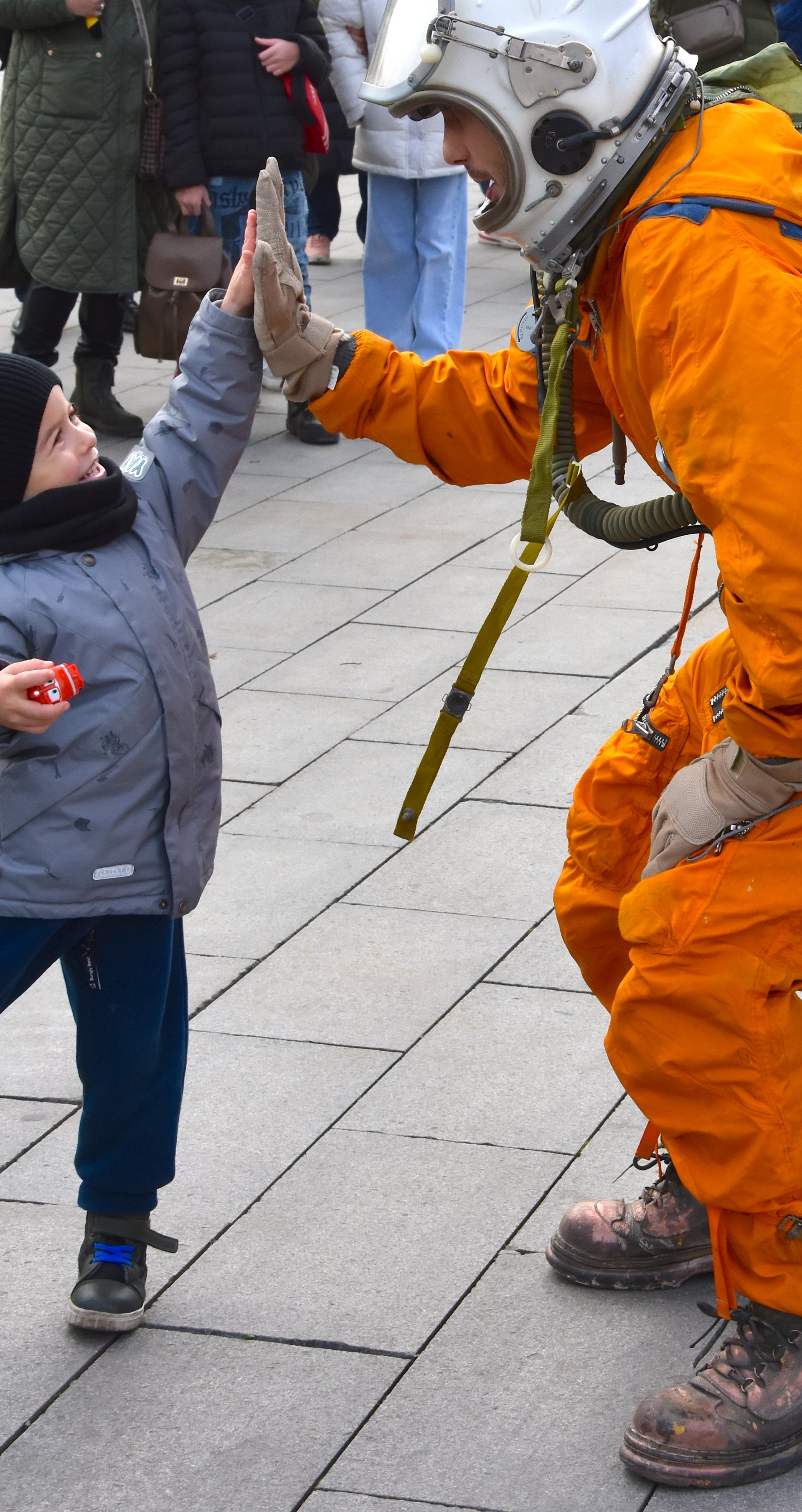Enthusiastic child at the VDNKh, Moscow, 2023
