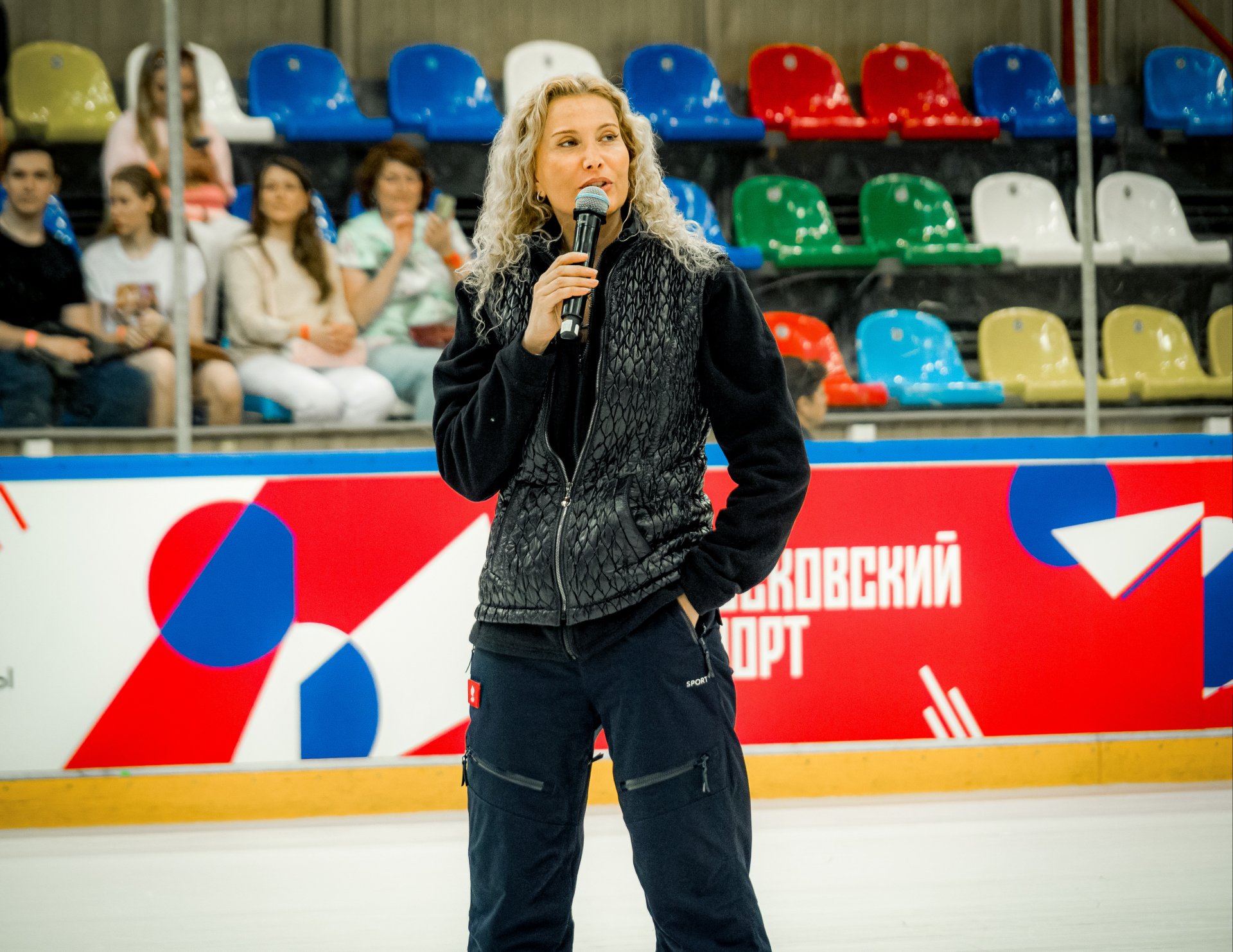 Eteri thanks all the viewers who attend her outdoor training sessions.