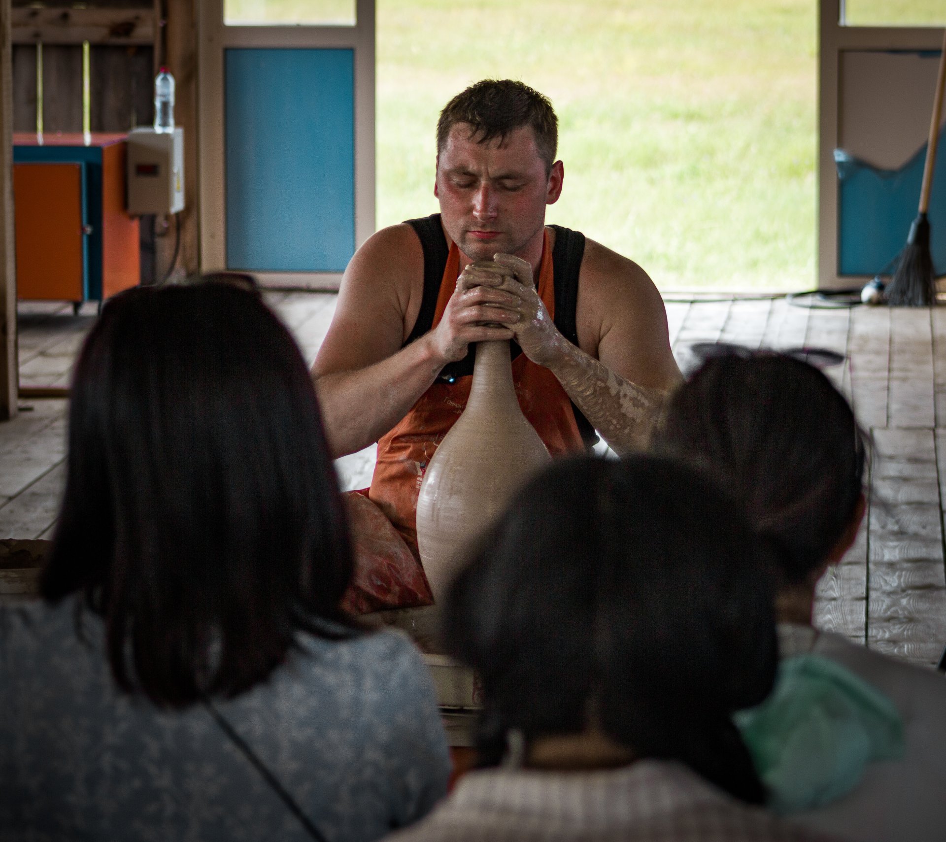 Mikhail during a master class.