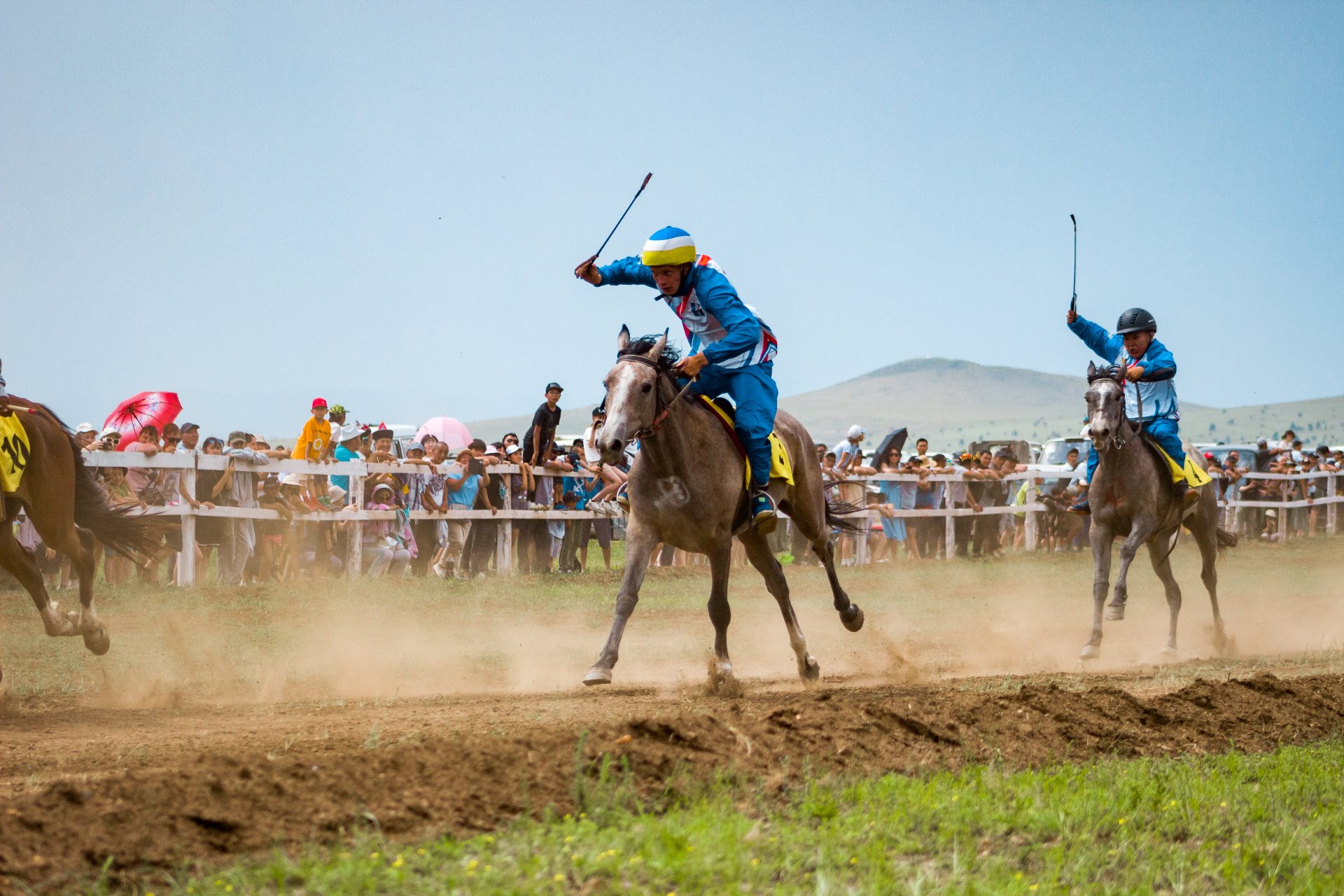 Final horse races at the Yangazhinsky Datsan hippodrome.