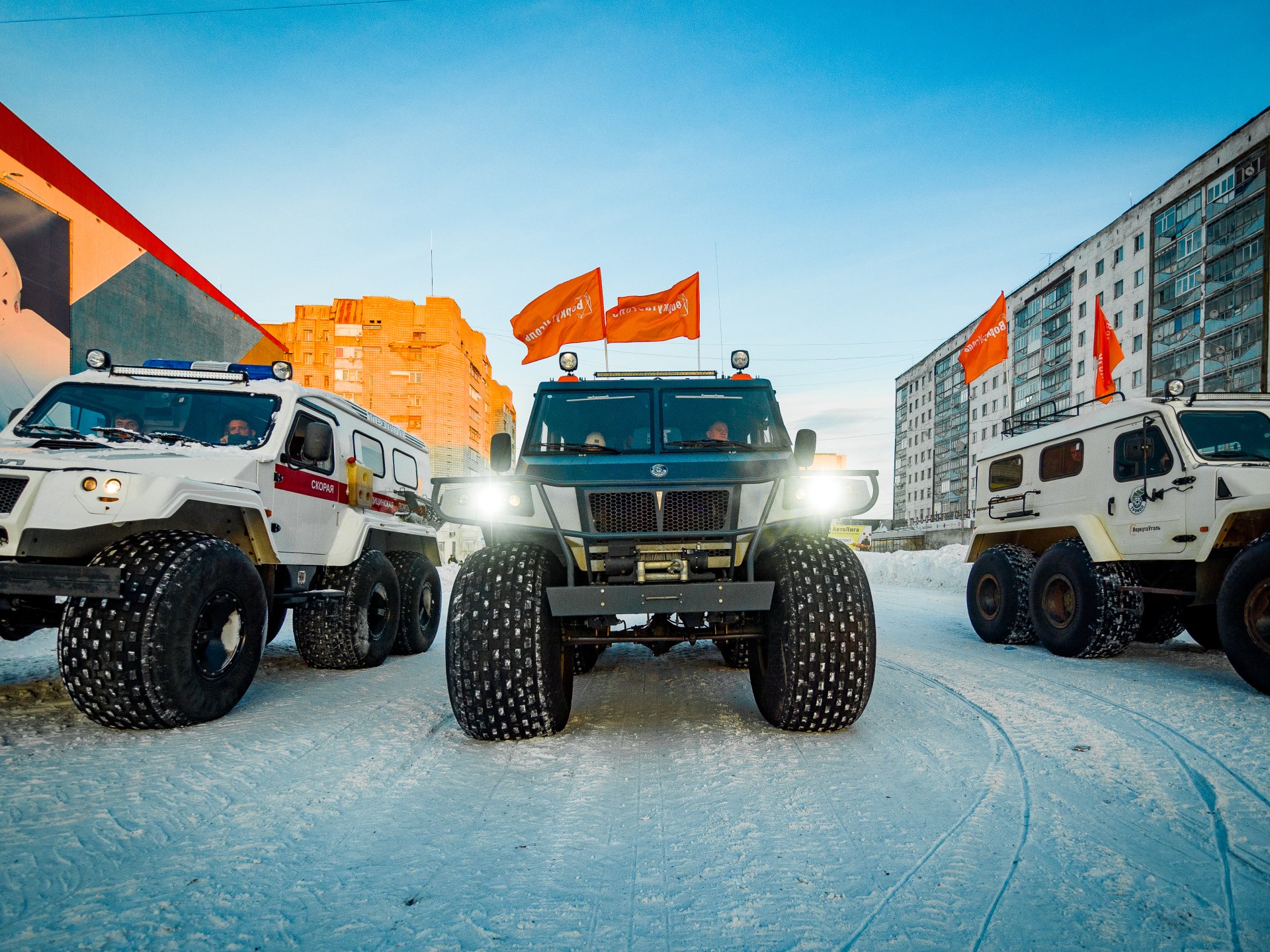 All-terrain vehicles from the Trecol company. In tundra conditions, these vehicles are not a luxury, but a means of transportation, including for various emergency services.