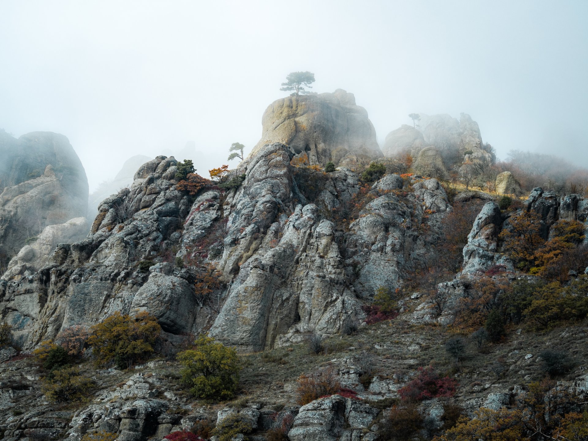 Legend has it that the bizarre statues are petrified robbers and villains.