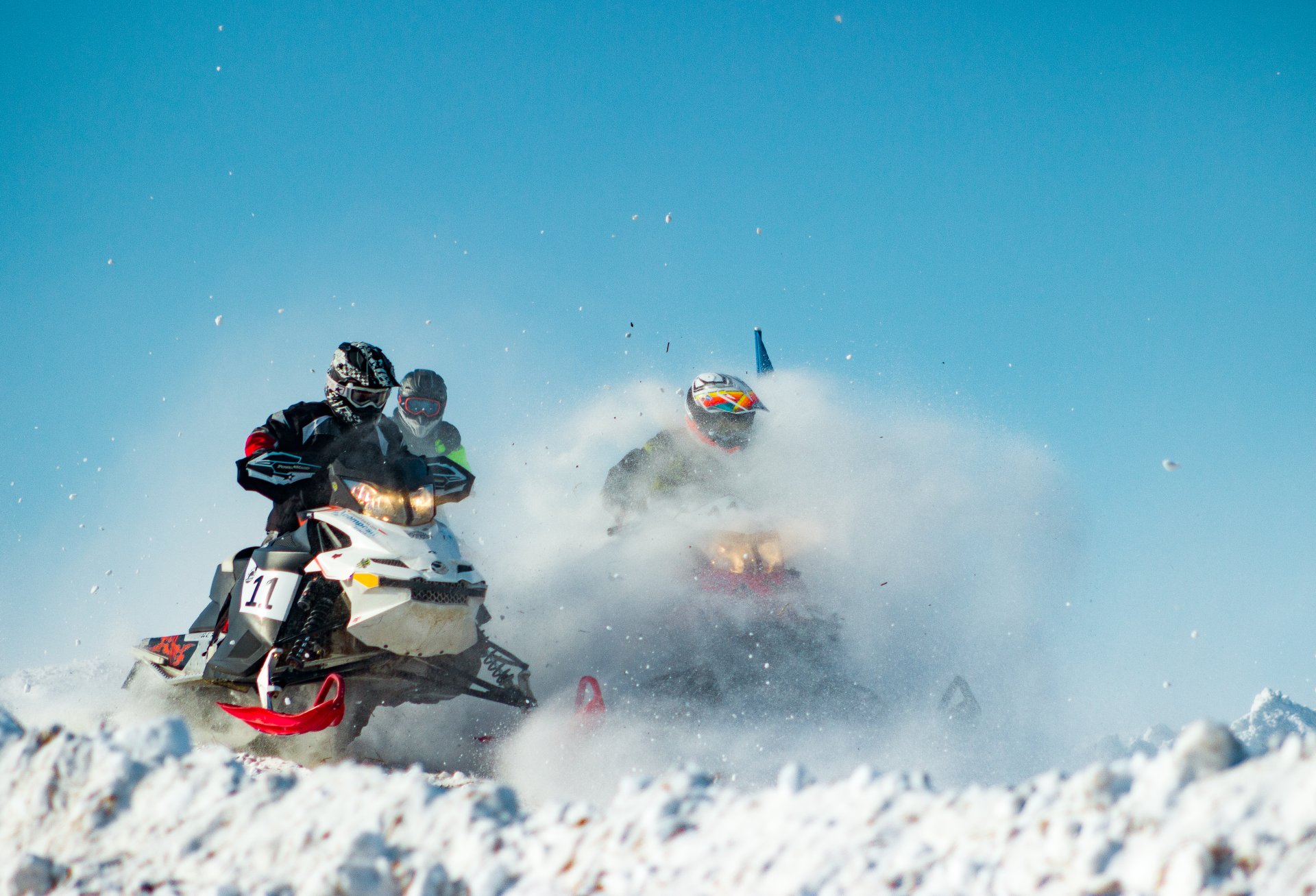 Snowmobile racing competitions.