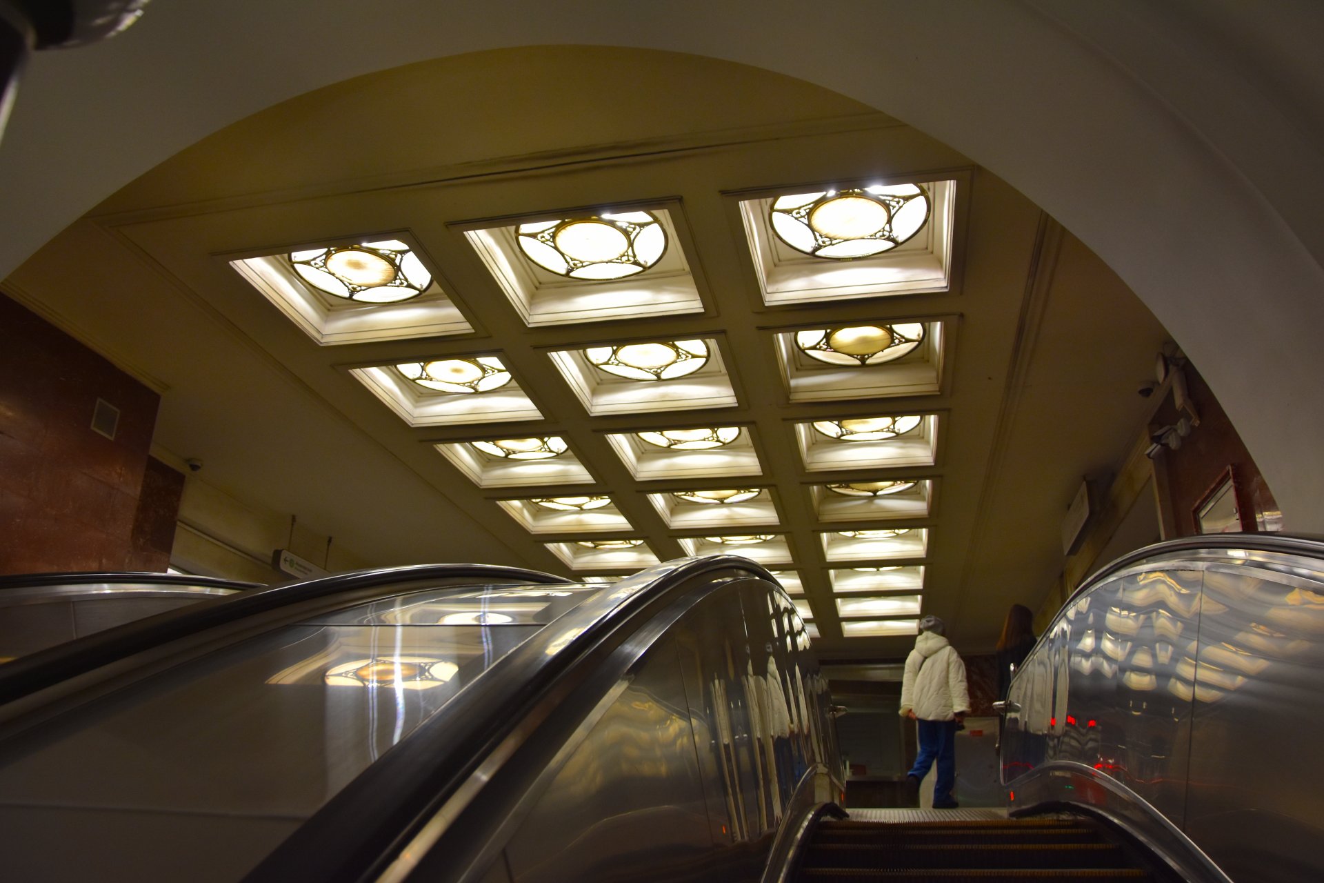 Mayakovskaya station exit, Moscow, 2023.