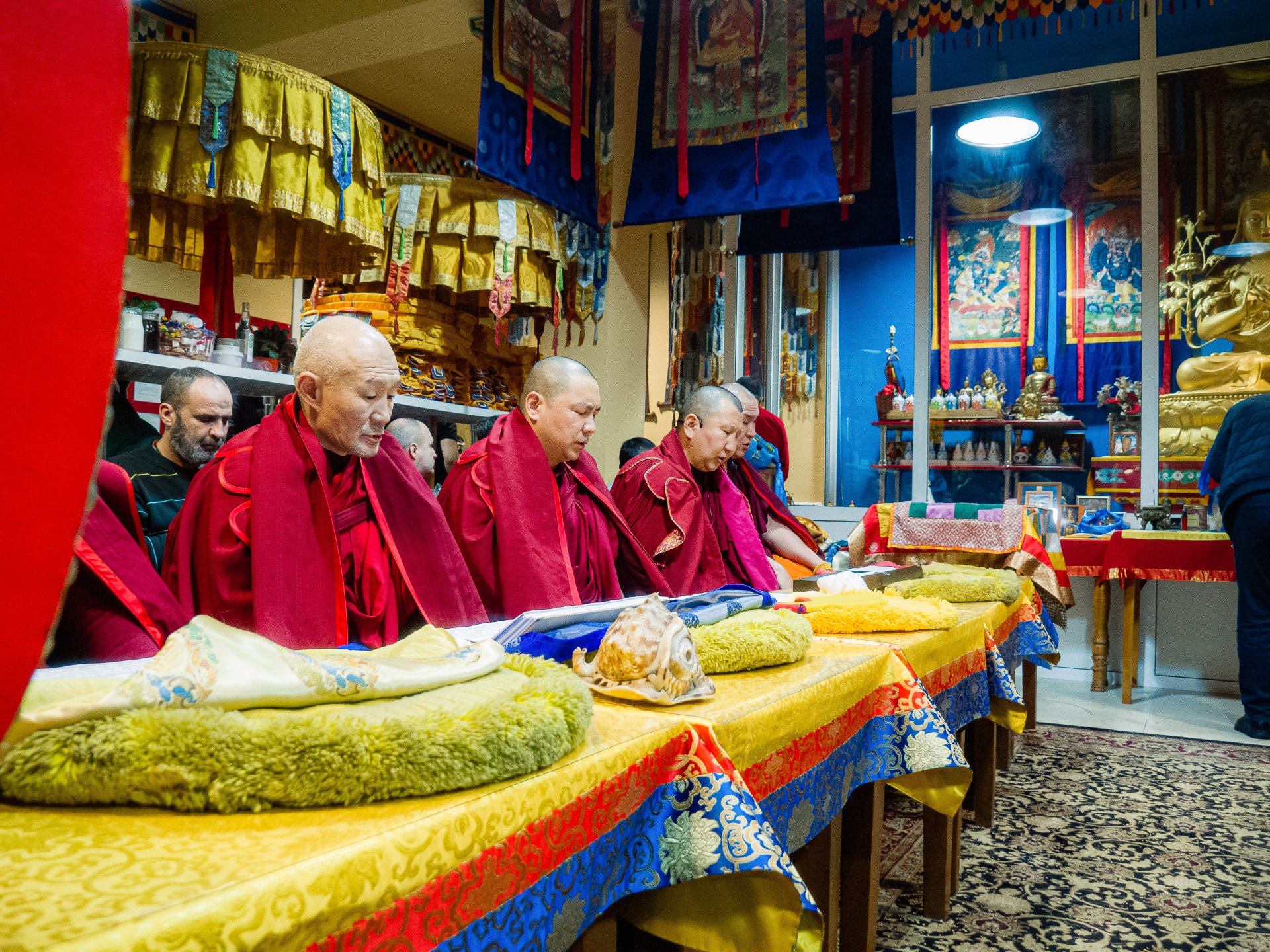 Night prayer in Irkutsk Datsan in honor of the Buddhist New Year. The prayer took place on the night of February 9th- 10th. It is on February 10, 2024, that the Buddhist holiday Sagaalgan (White Month holiday) begins. Throughout the month, Buddhists celebrate this event.