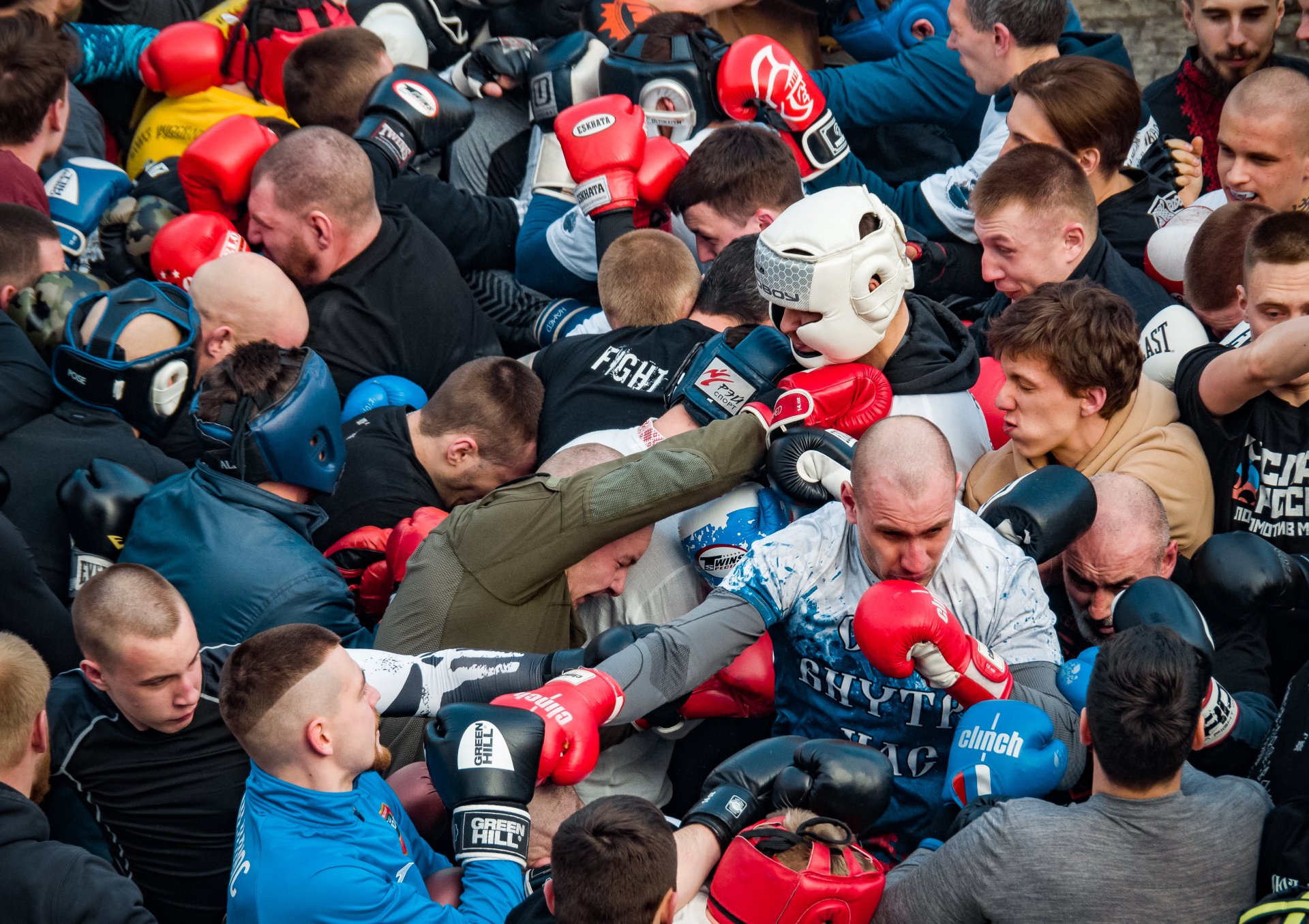 Sometimes there is too little room for a fight.