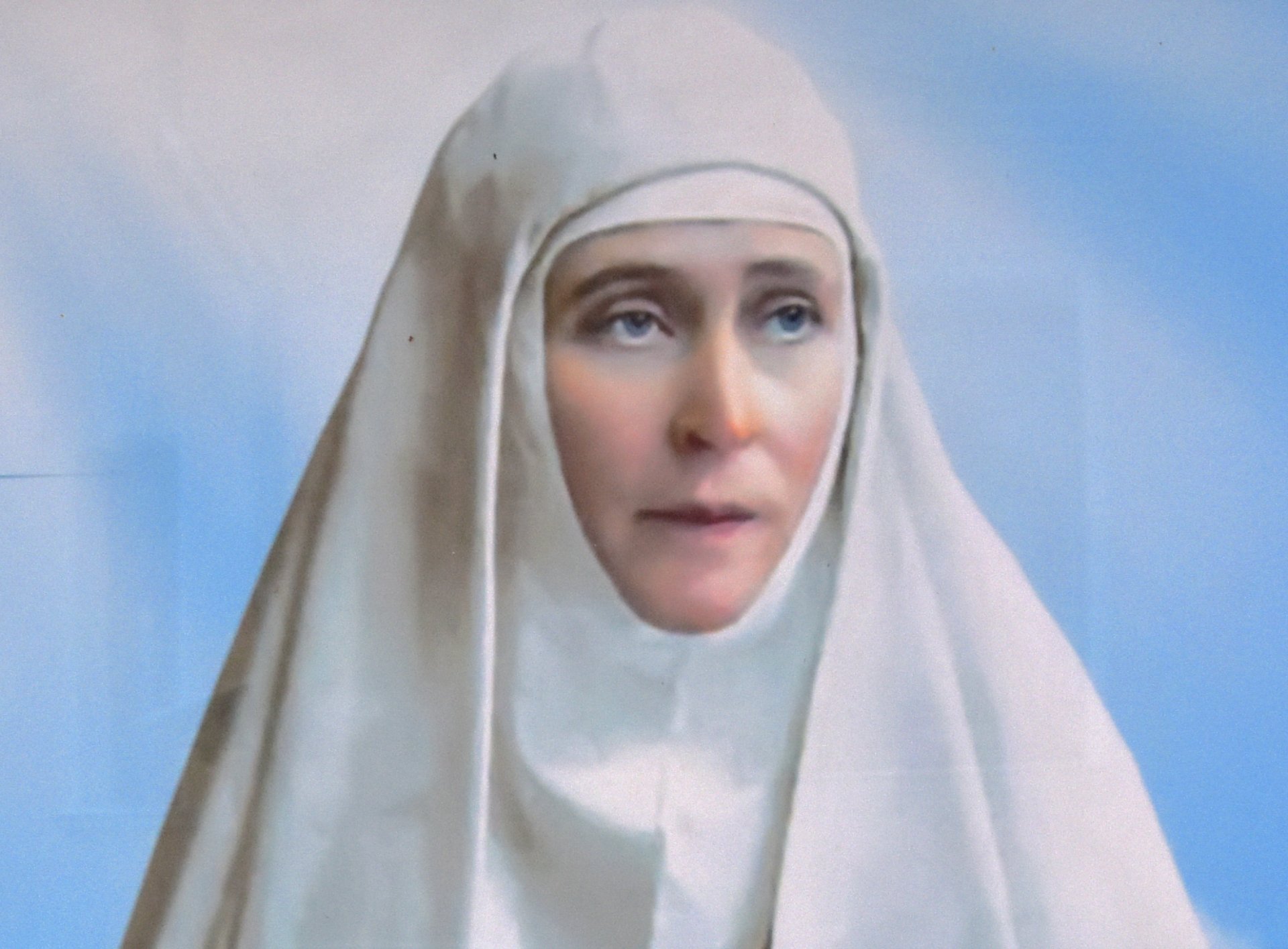 Grand Duchess of the reigning house of Romanov Elizabeth Feodorovna turned nun, next to the chapel, Moscow, 2023