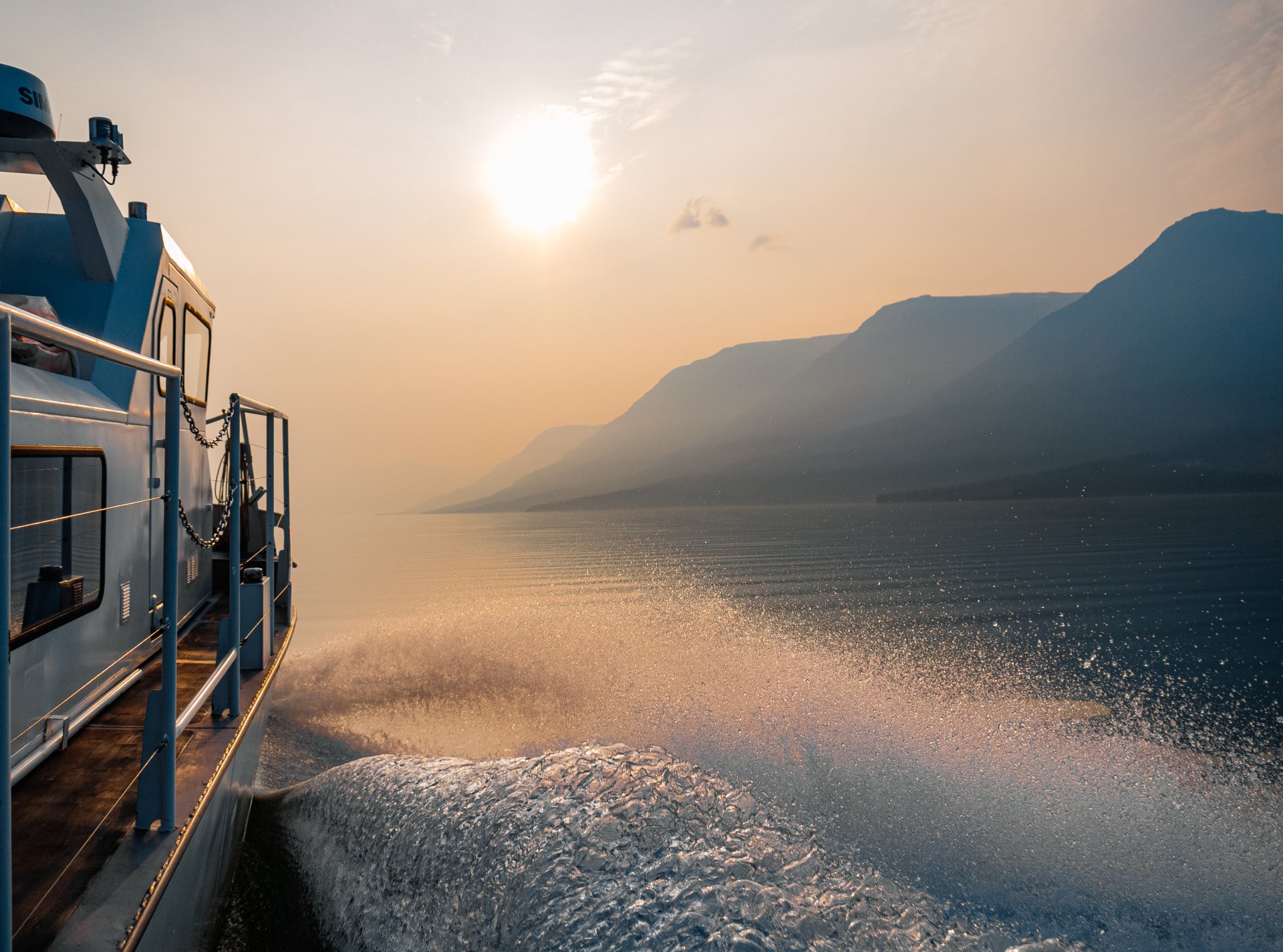 The easternmost point of the lake can be reached in about 6 hours.