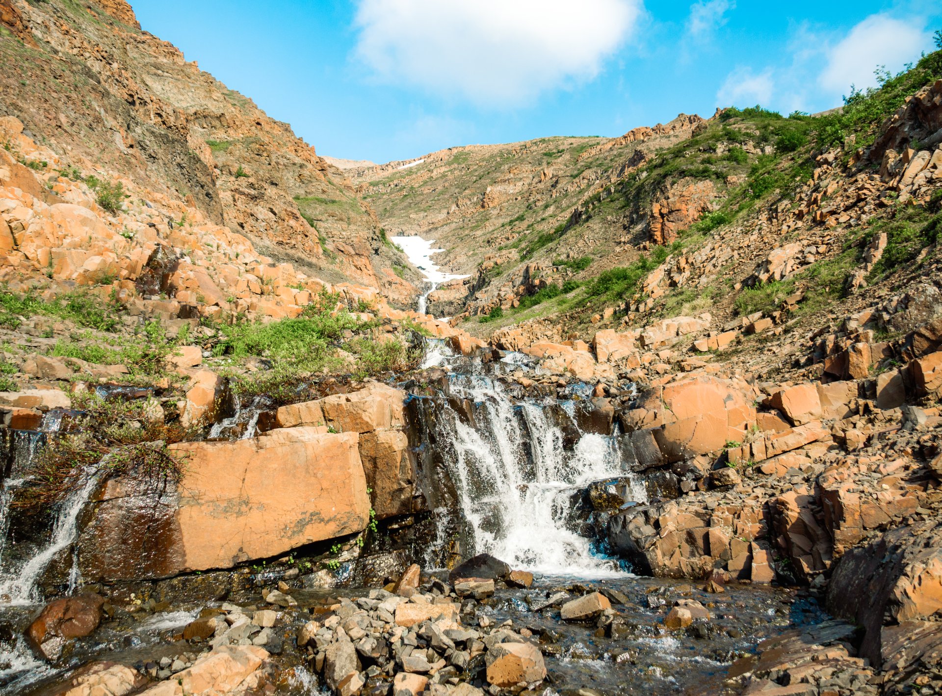 Many waterfalls are formed for only a couple of months in the summer - July and August.